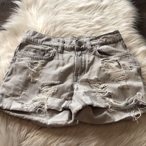 All Saints Grey Pam Shorts - Picture 2 of 7